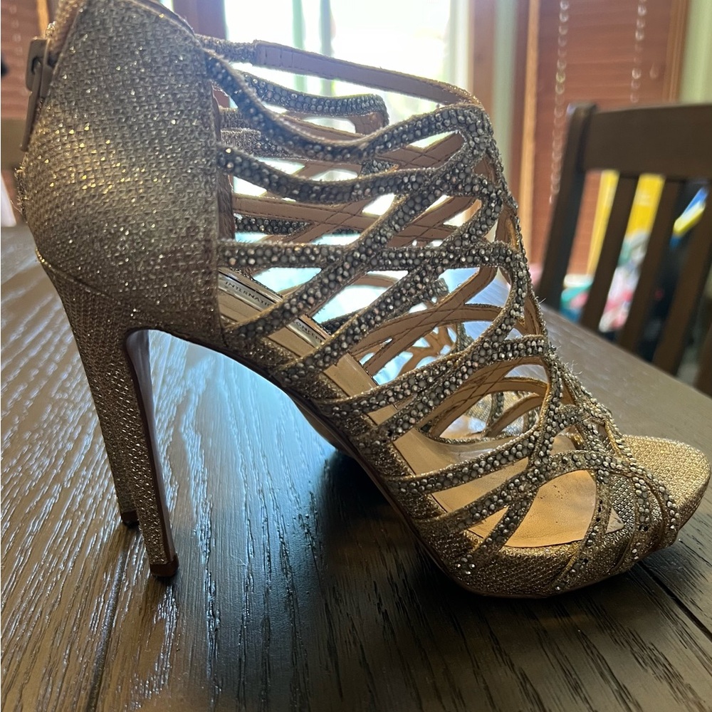 INC silver heels